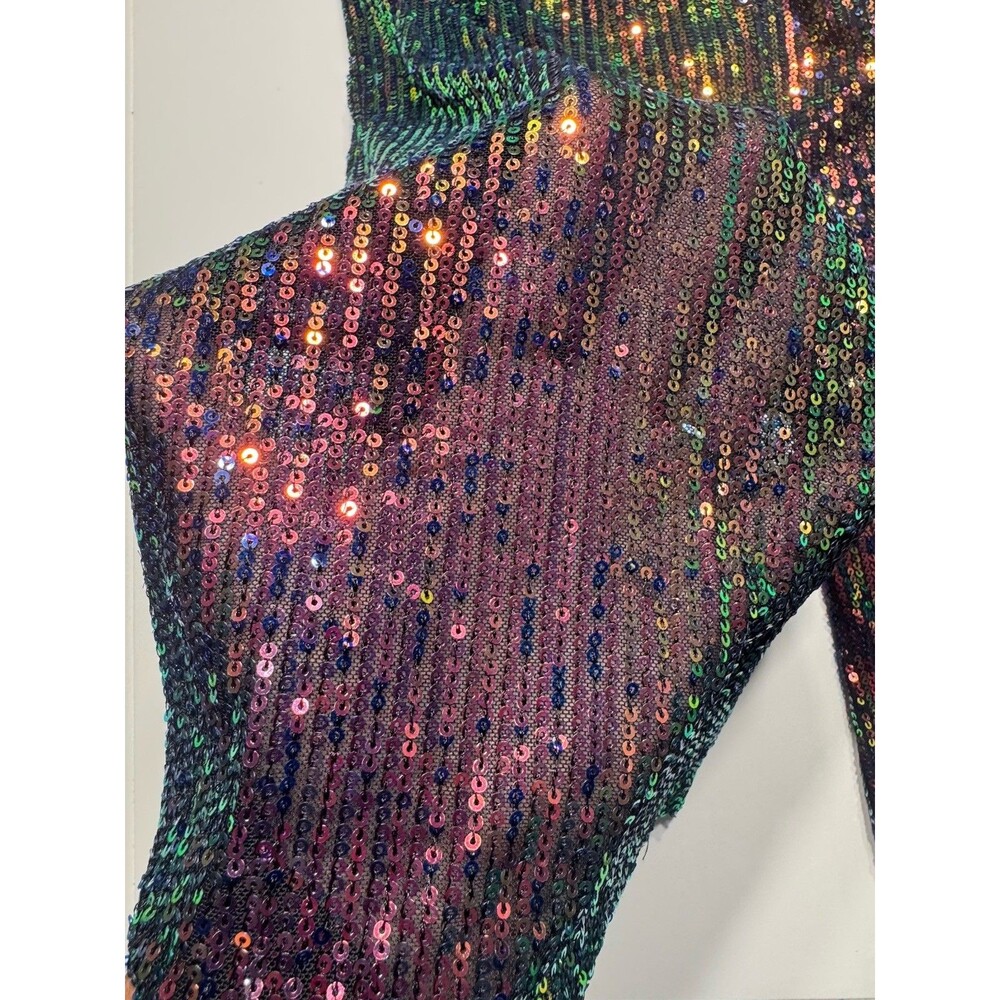Women’s Blue B Sequin Sheer Palazzo Pants Size Small New With Tags - Rainbow - Picture 11 of 11